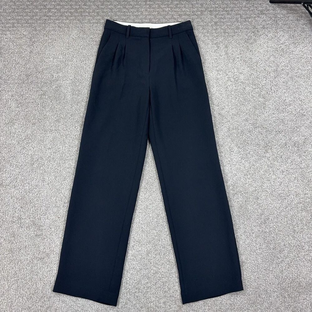 Wilfred Pants Womens 6 Black Effortless Wide Leg Dress Trousers Office Capsule